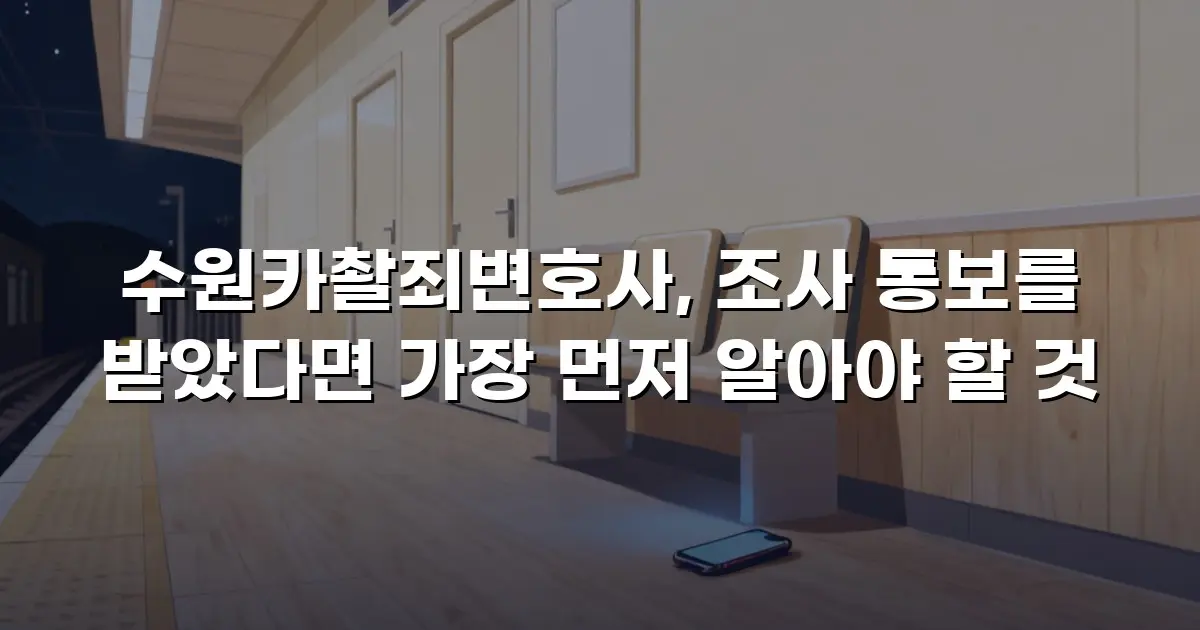 수원카촬죄변호사, 조사 통보를 받았다면 가장 먼저 알아야 할 것