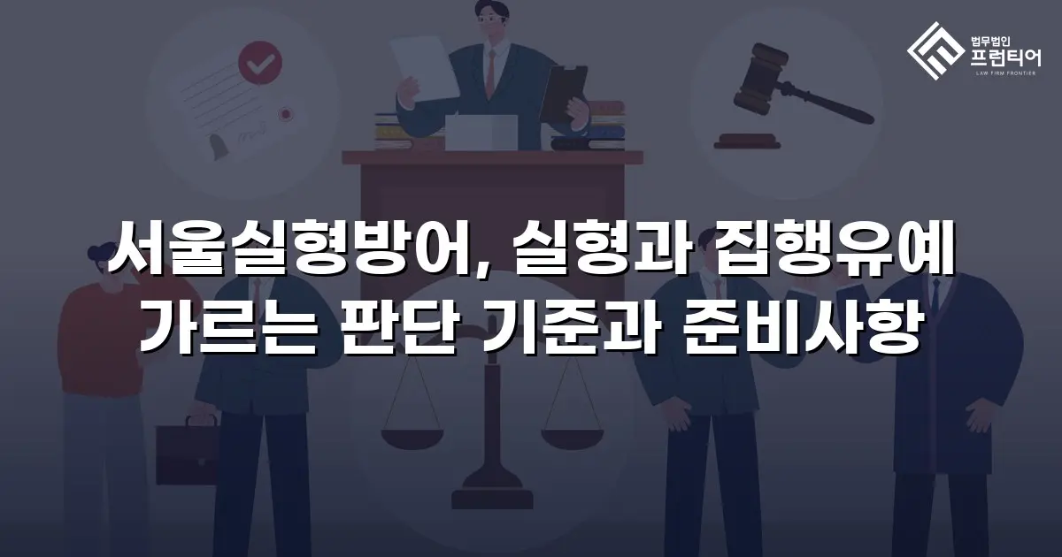 서울실형방어, 실형과 집행유예 가르는 판단 기준과 준비사항