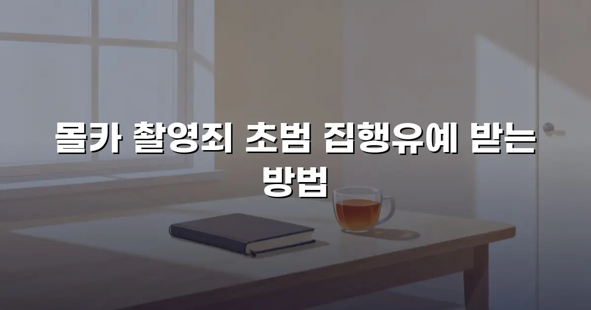 몰카 촬영죄 초범 집행유예 받는 방법