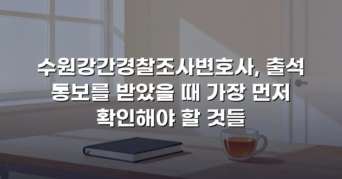 수원강간경찰조사변호사, 출석 통보를 받았을 때 가장 먼저 확인해야 할 것들