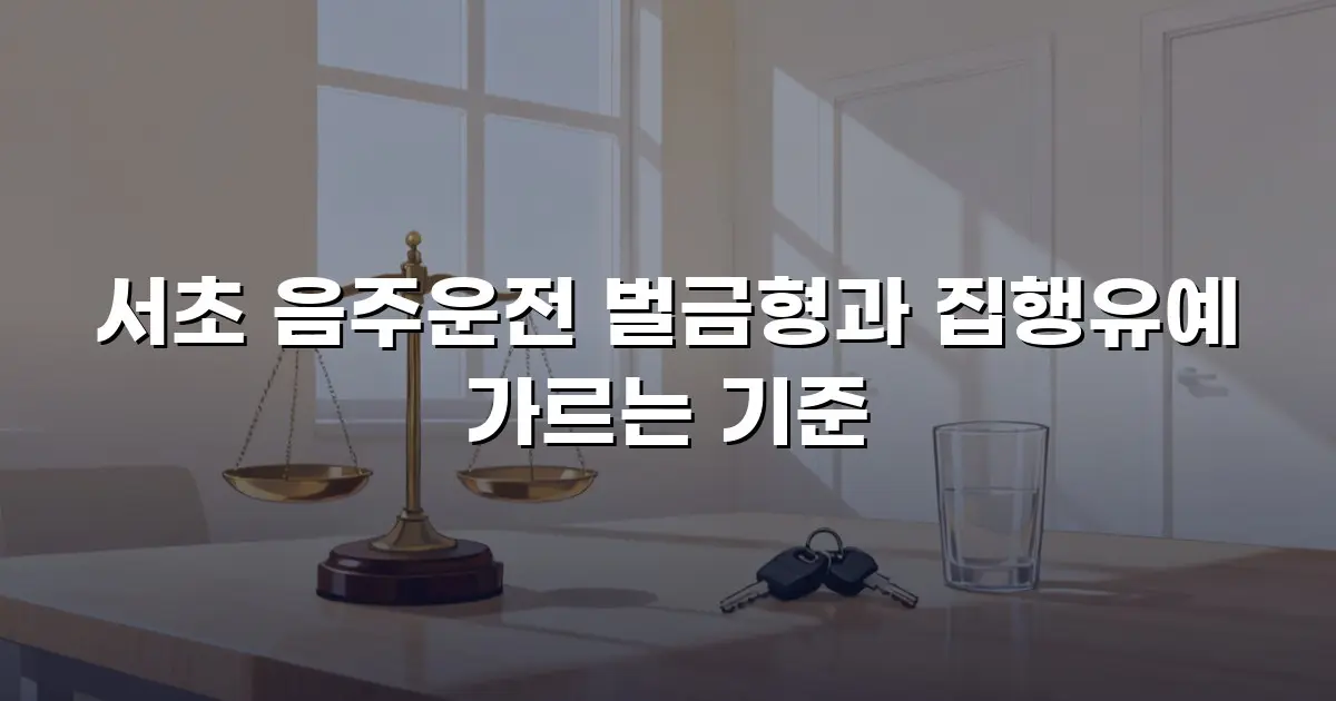 서초 음주운전 벌금형과 집행유예 가르는 기준