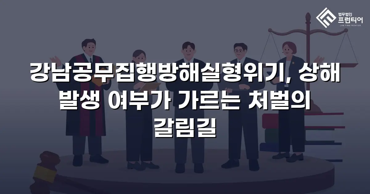 강남공무집행방해실형위기, 상해 발생 여부가 가르는 처벌의 갈림길