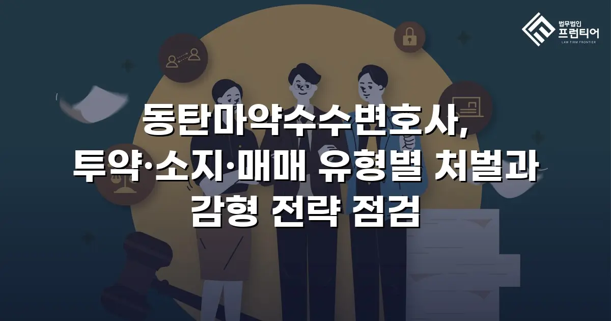 동탄마약수수변호사, 투약·소지·매매 유형별 처벌과 감형 전략 점검