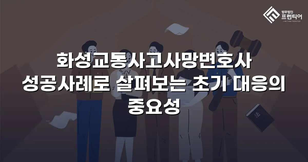 화성교통사고사망변호사 성공사례로 살펴보는 초기 대응의 중요성