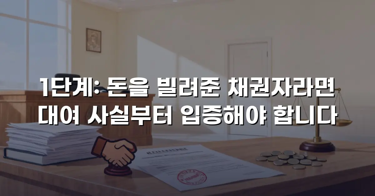 1단계: 돈을 빌려준 채권자라면 대여 사실부터 입증해야 합니다