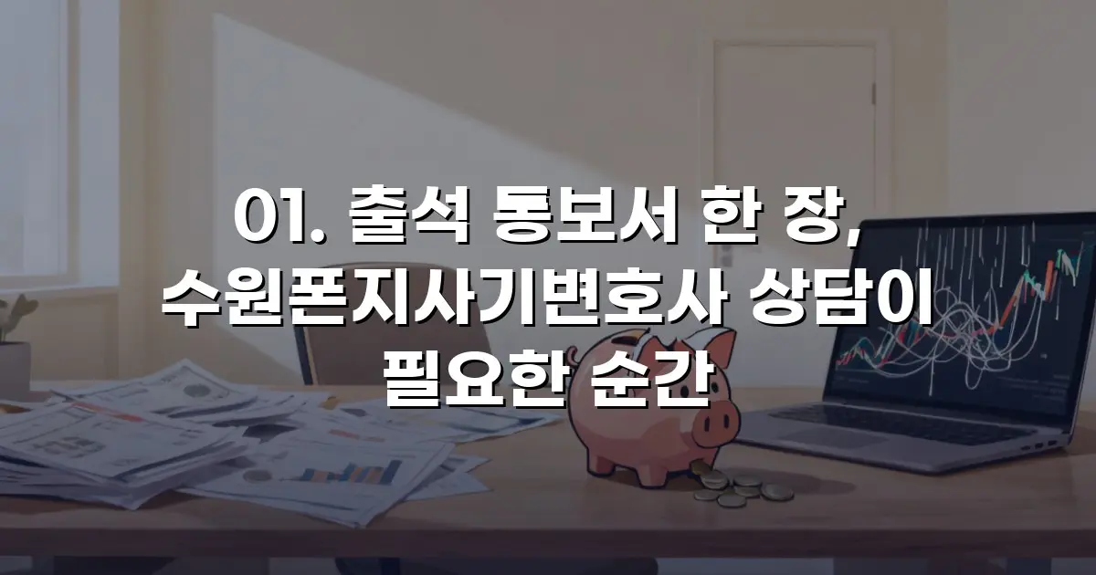 출석 통보서 한 장, 수원폰지사기변호사 상담이 필요한 순간