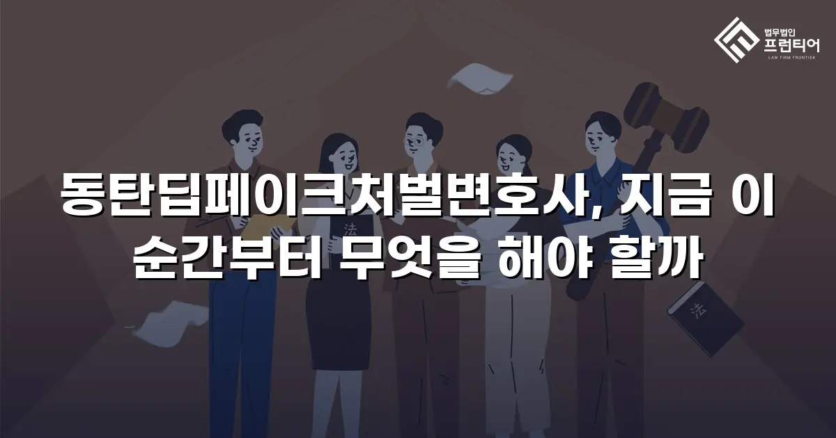 동탄딥페이크처벌변호사, 지금 이 순간부터 무엇을 해야 할까