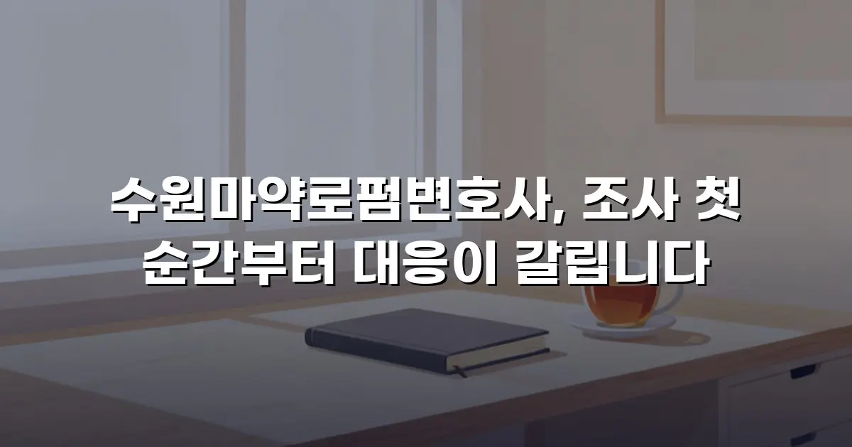수원마약로펌변호사, 조사 첫 순간부터 대응이 갈립니다