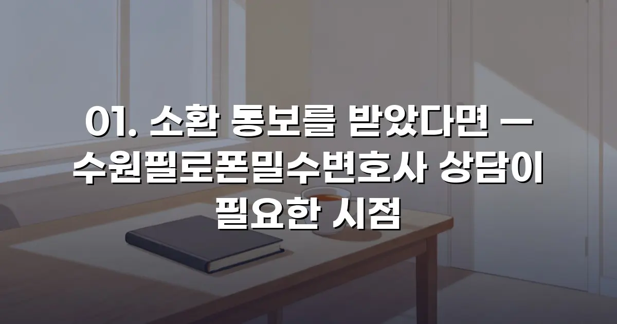 소환 통보를 받았다면 — 수원필로폰밀수변호사 상담이 필요한 시점