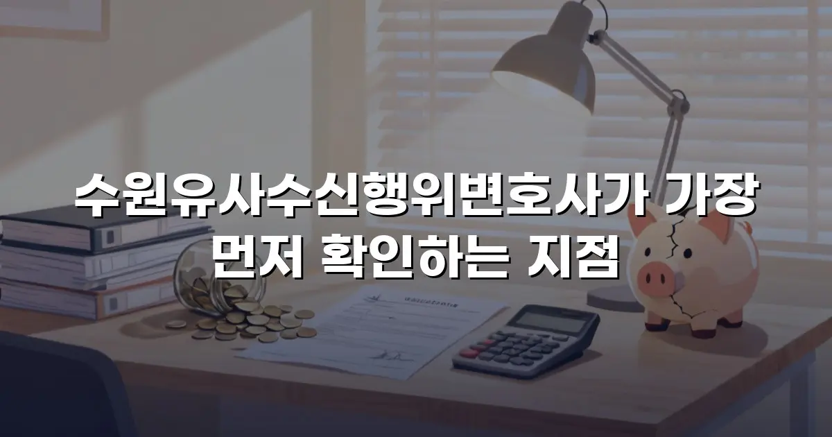 수원유사수신행위변호사가 가장 먼저 확인하는 지점