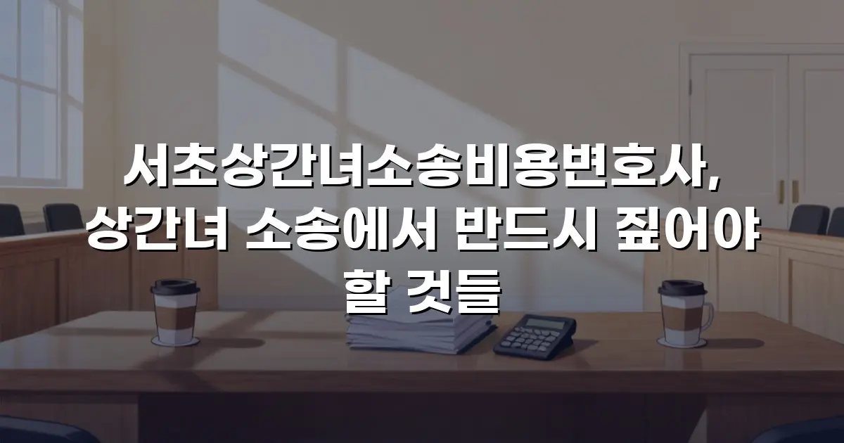 서초상간녀소송비용변호사, 상간녀 소송에서 반드시 짚어야 할 것들