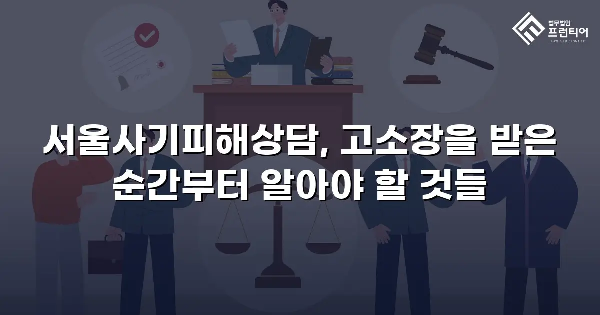 서울사기피해상담, 고소장을 받은 순간부터 알아야 할 것들