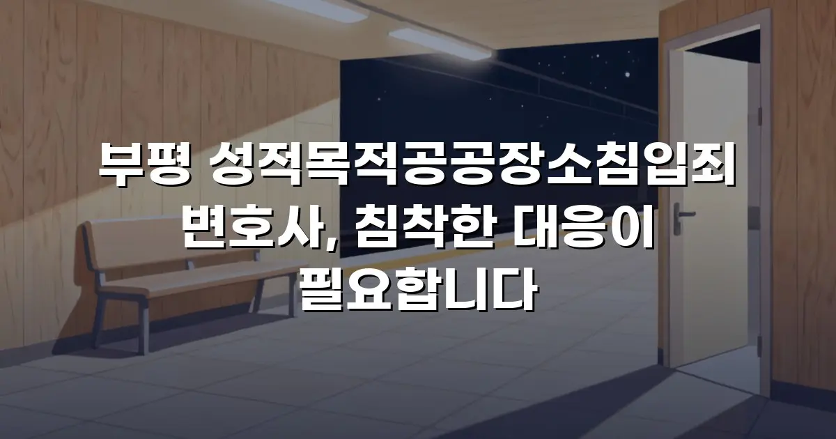 부평 성적목적공공장소침입죄 변호사, 침착한 대응이 필요합니다