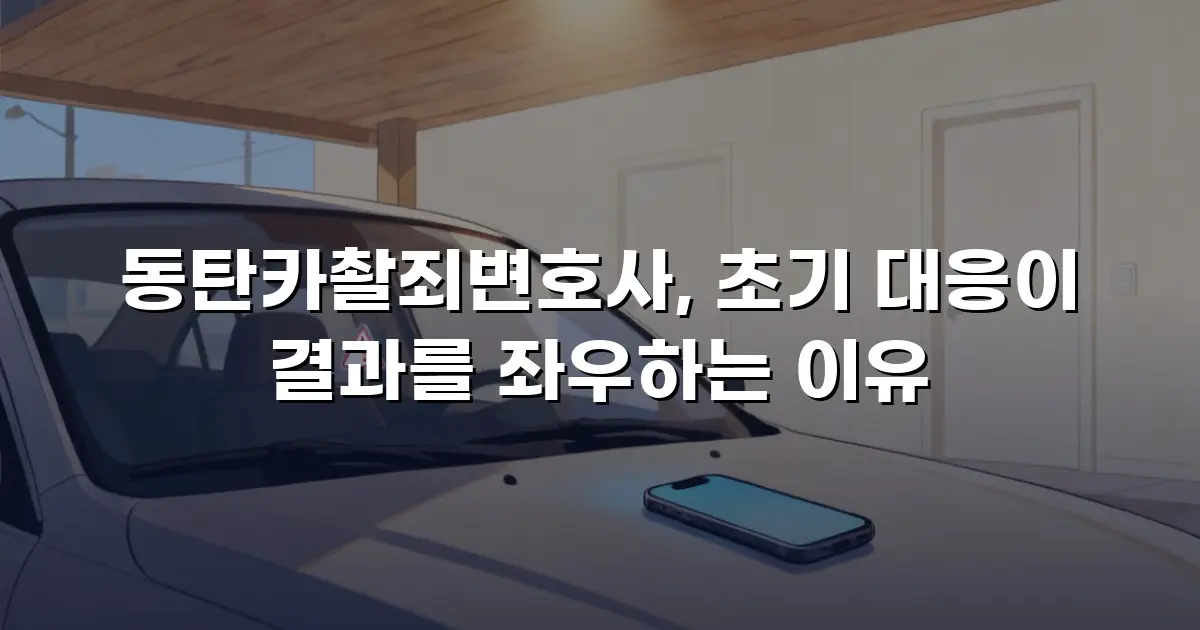 동탄카촬죄변호사, 초기 대응이 결과를 좌우하는 이유