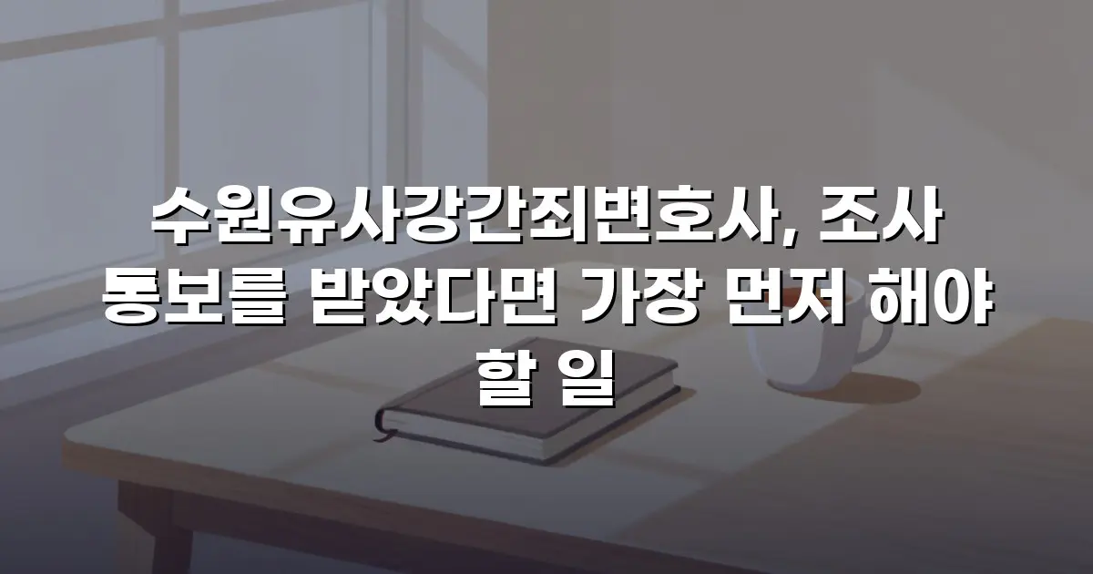 수원유사강간죄변호사, 조사 통보를 받았다면 가장 먼저 해야 할 일