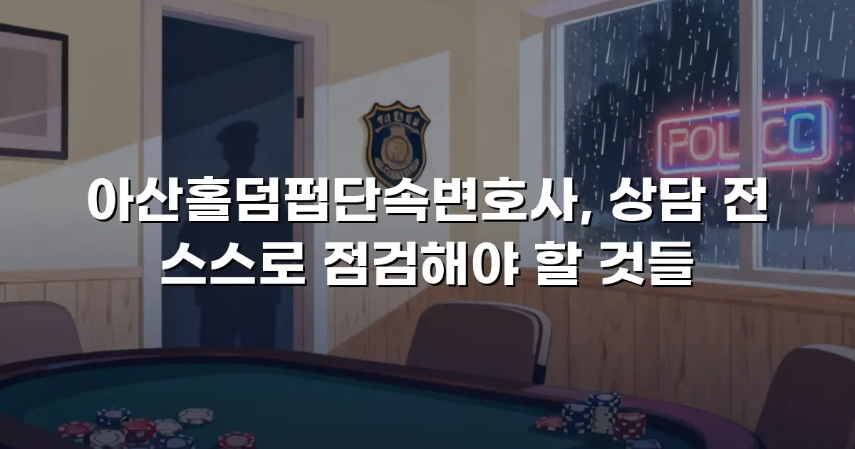 아산홀덤펍단속변호사, 상담 전 스스로 점검해야 할 것들