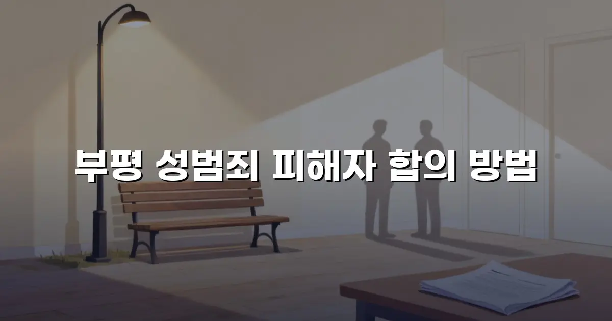 부평 성범죄 피해자 합의 방법
