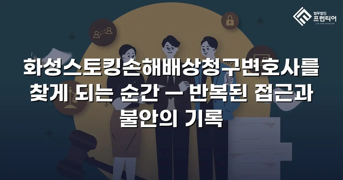 화성스토킹손해배상청구변호사를 찾게 되는 순간 — 반복된 접근과 불안의 기록
