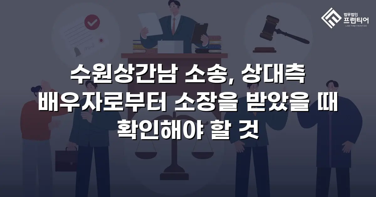 수원상간남 소송, 상대측 배우자로부터 소장을 받았을 때 확인해야 할 것