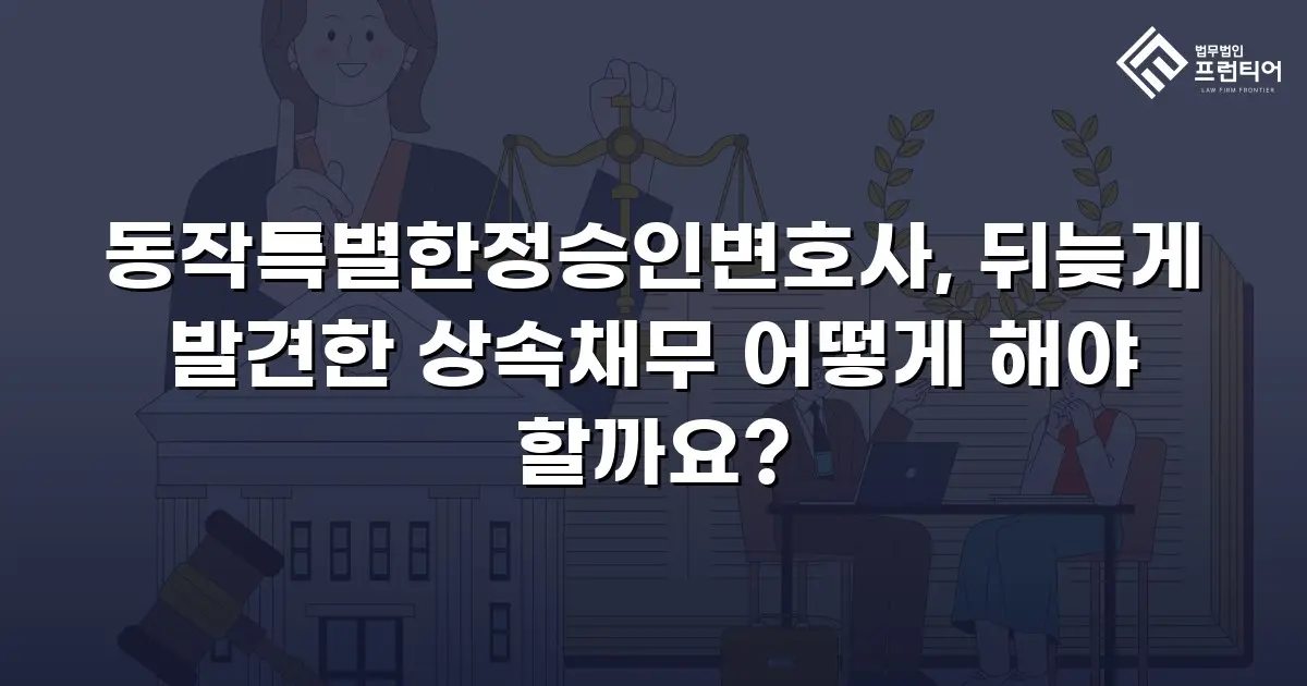 동작특별한정승인변호사, 뒤늦게 발견한 상속채무 어떻게 해야 할까요?