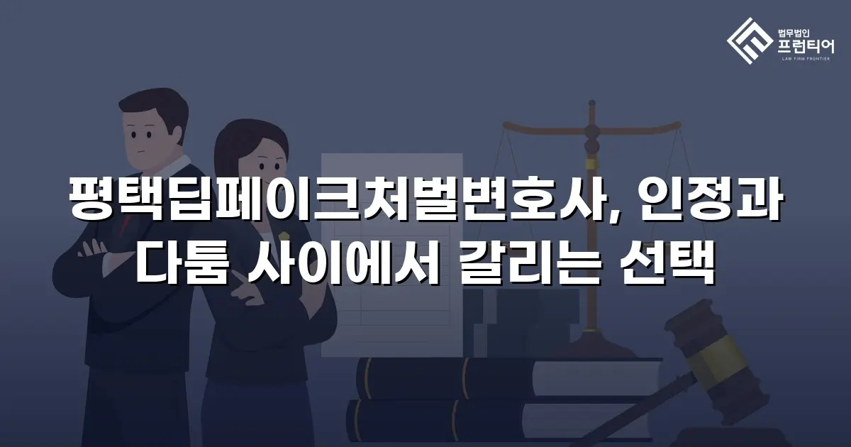 평택딥페이크처벌변호사, 인정과 다툼 사이에서 갈리는 선택