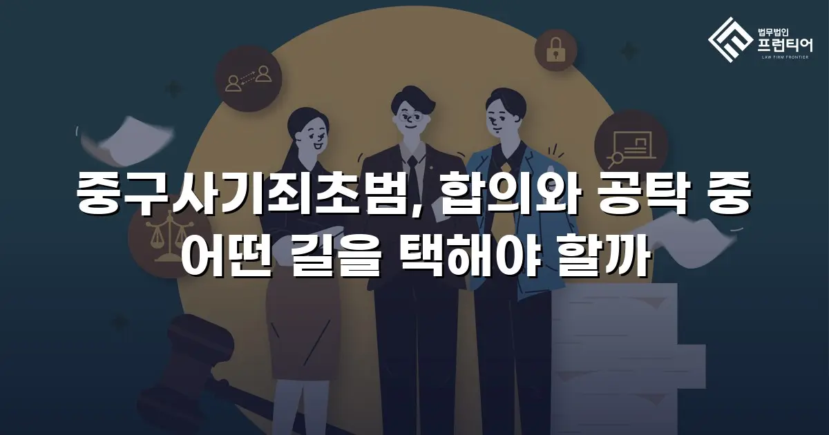 중구사기죄초범, 합의와 공탁 중 어떤 길을 택해야 할까