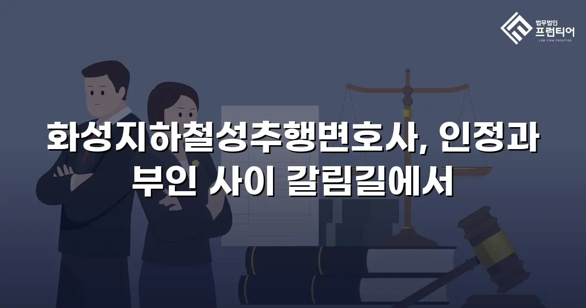 화성지하철성추행변호사, 인정과 부인 사이 갈림길에서