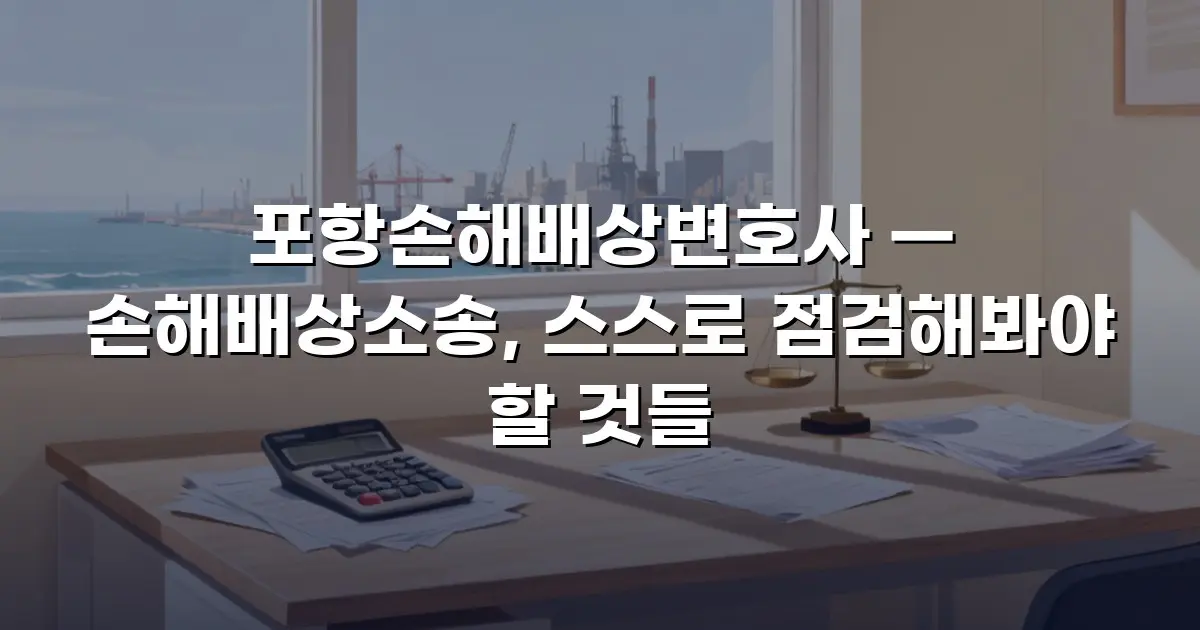 포항손해배상변호사 — 손해배상소송, 스스로 점검해봐야 할 것들