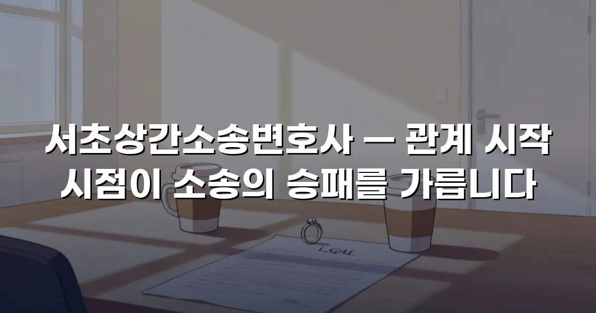 서초상간소송변호사 — 관계 시작 시점이 소송의 승패를 가릅니다