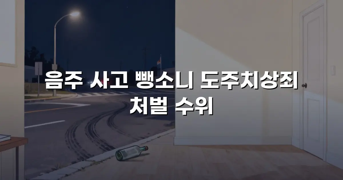 음주 사고 뺑소니 도주치상죄 처벌 수위