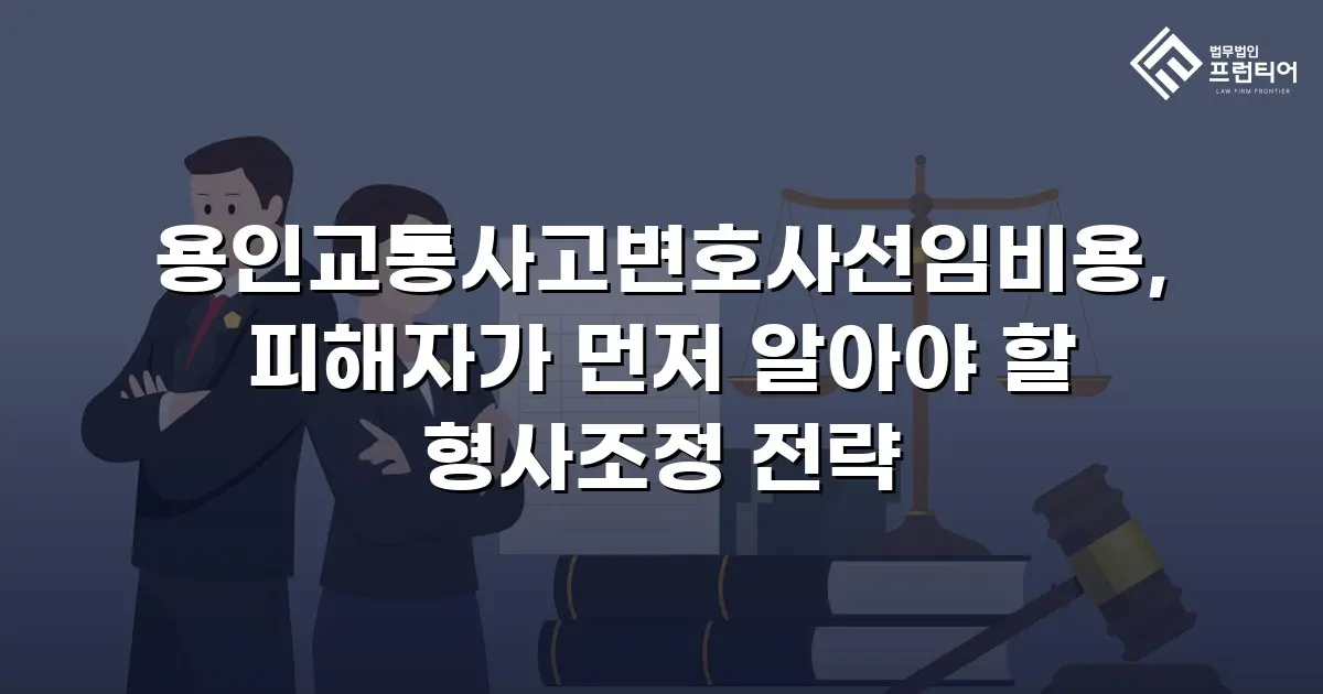용인교통사고변호사선임비용, 피해자가 먼저 알아야 할 형사조정 전략