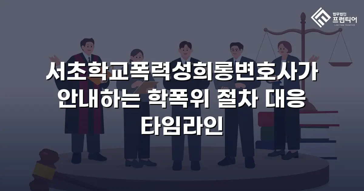서초학교폭력성희롱변호사가 안내하는 학폭위 절차 대응 타임라인