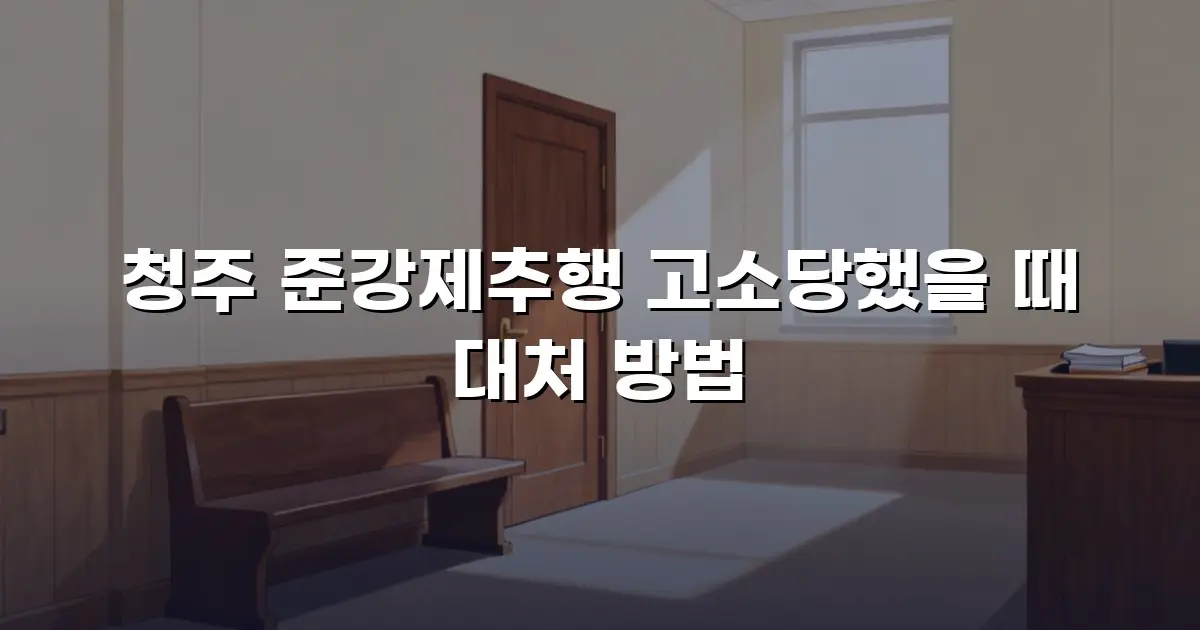 청주 준강제추행 고소당했을 때 대처 방법