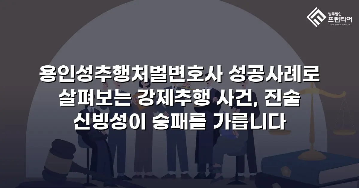 용인성추행처벌변호사 성공사례로 살펴보는 강제추행 사건, 진술 신빙성이 승패를 가릅니다