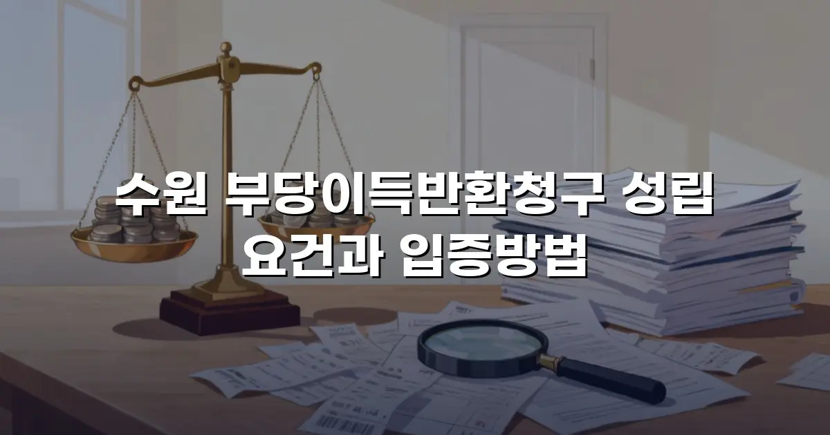 수원 부당이득반환청구 성립 요건과 입증방법