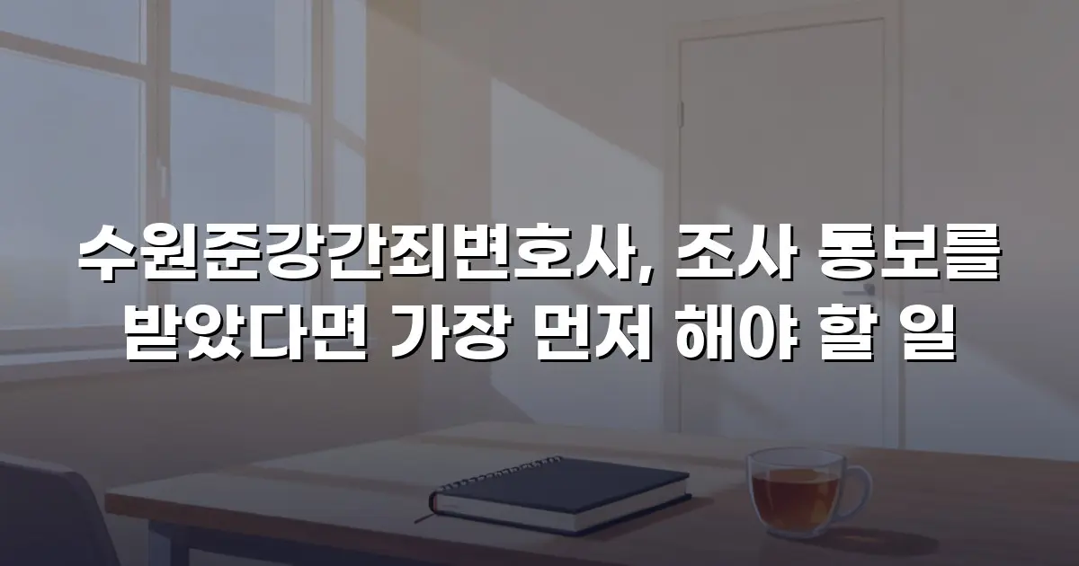 수원준강간죄변호사, 조사 통보를 받았다면 가장 먼저 해야 할 일