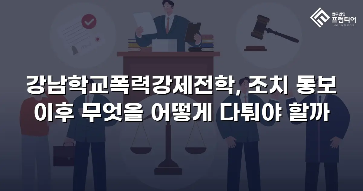 강남학교폭력강제전학, 조치 통보 이후 무엇을 어떻게 다퉈야 할까