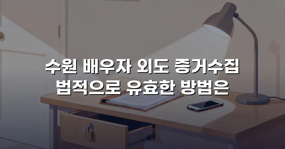 수원 배우자 외도 증거수집 법적으로 유효한 방법은