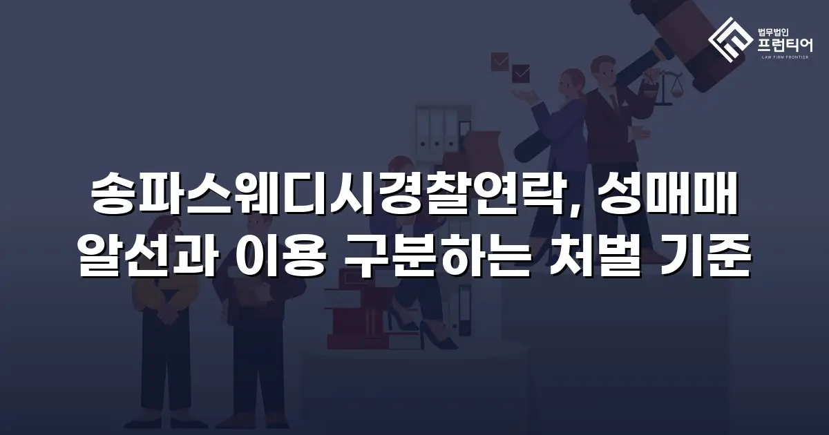 송파스웨디시경찰연락, 성매매 알선과 이용 구분하는 처벌 기준