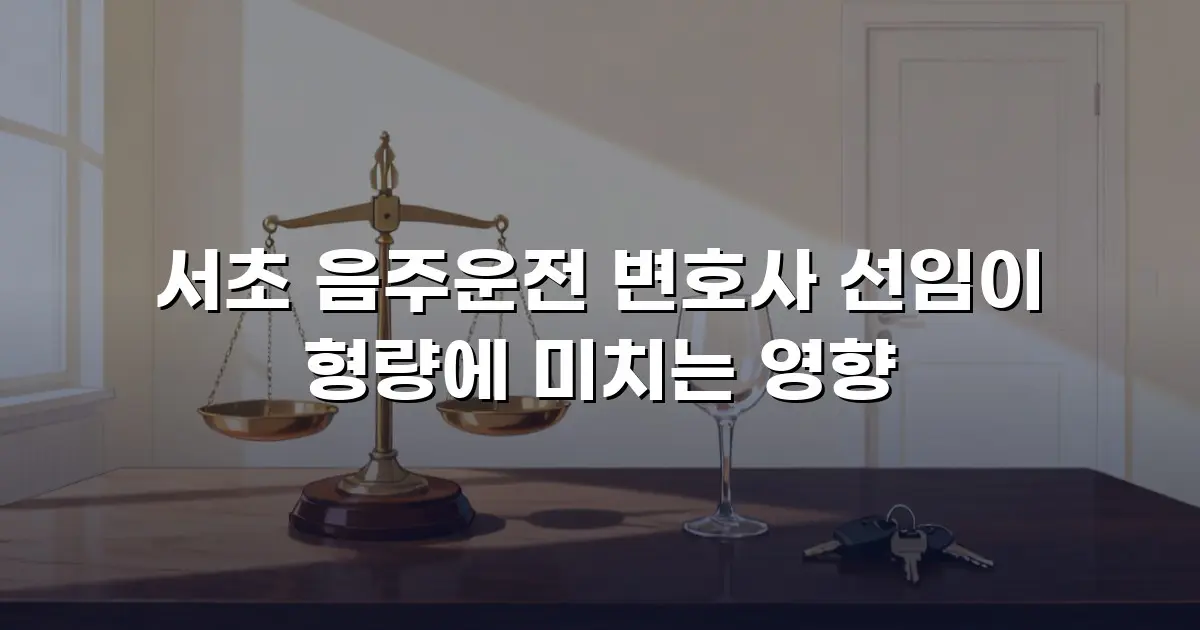 서초 음주운전 변호사 선임이 형량에 미치는 영향