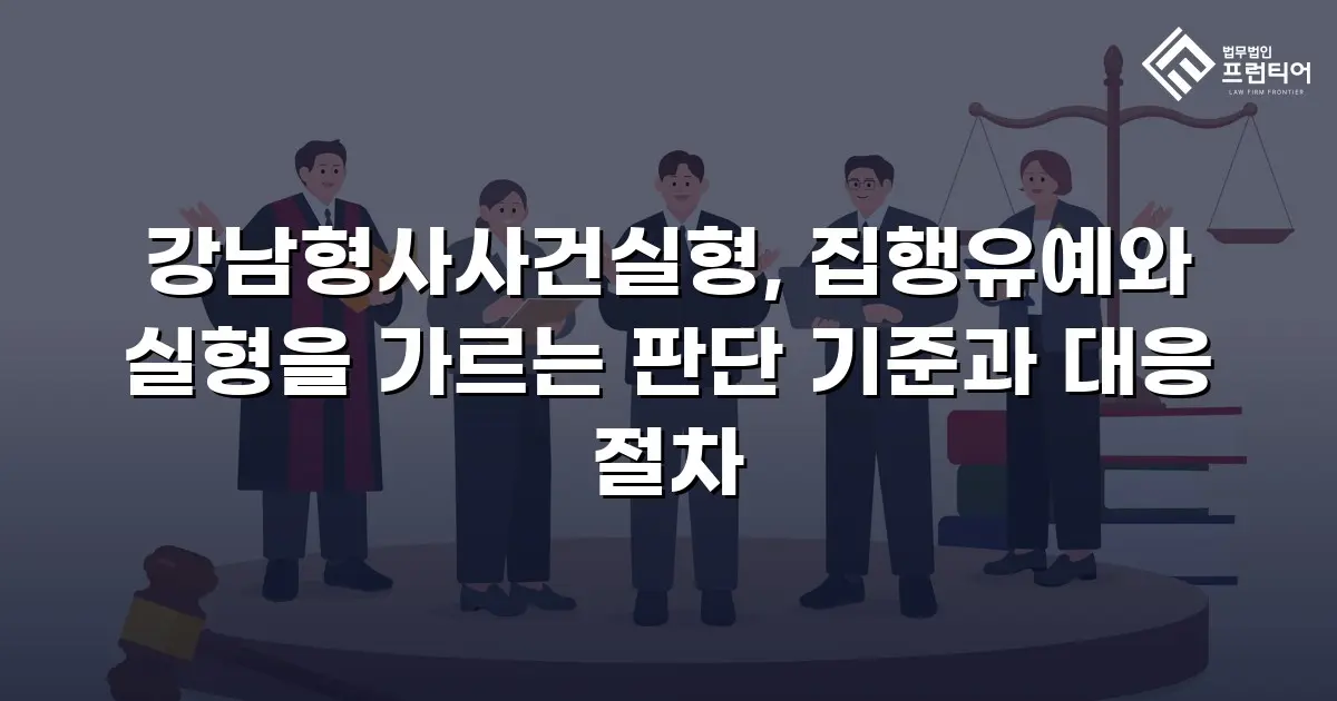 강남형사사건실형, 집행유예와 실형을 가르는 판단 기준과 대응 절차