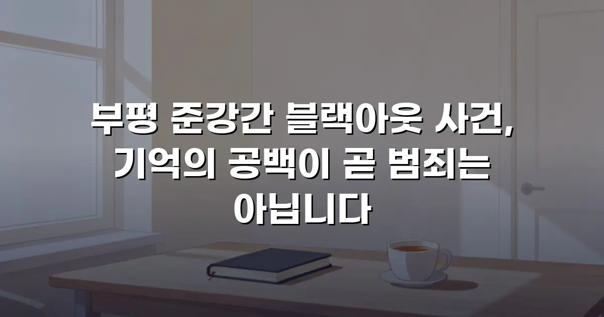부평 준강간 블랙아웃 사건, 기억의 공백이 곧 범죄는 아닙니다