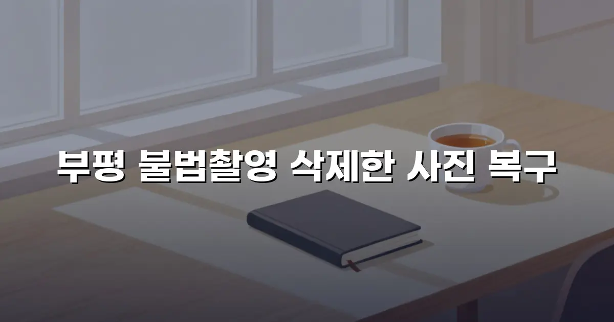 부평 불법촬영 삭제한 사진 복구