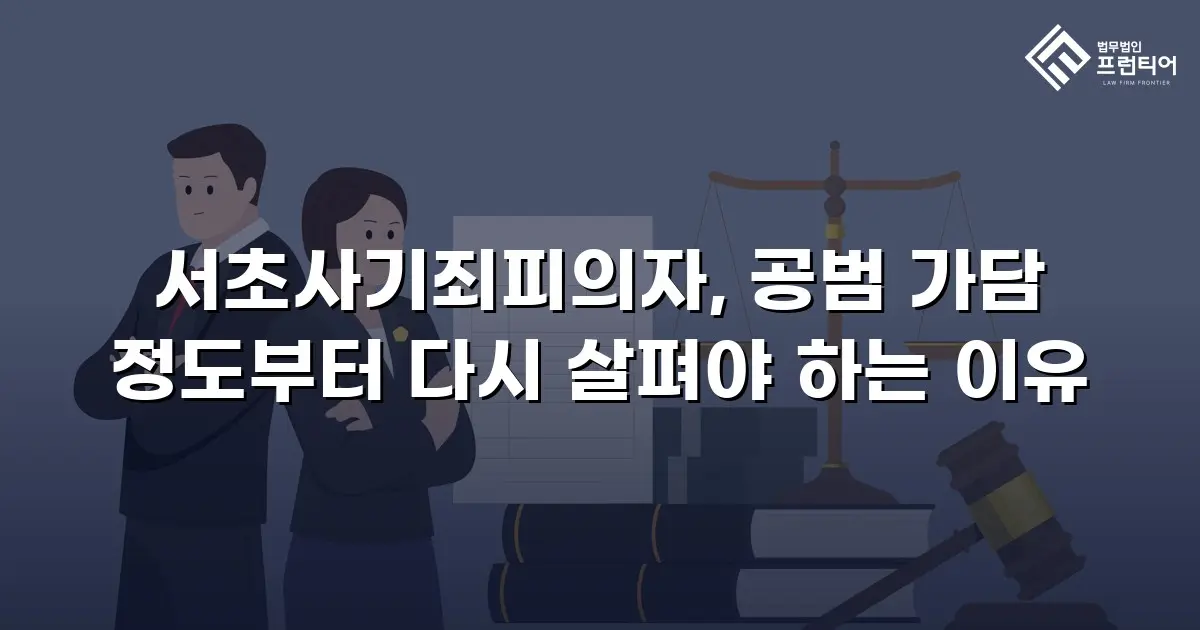 서초사기죄피의자, 공범 가담 정도부터 다시 살펴야 하는 이유