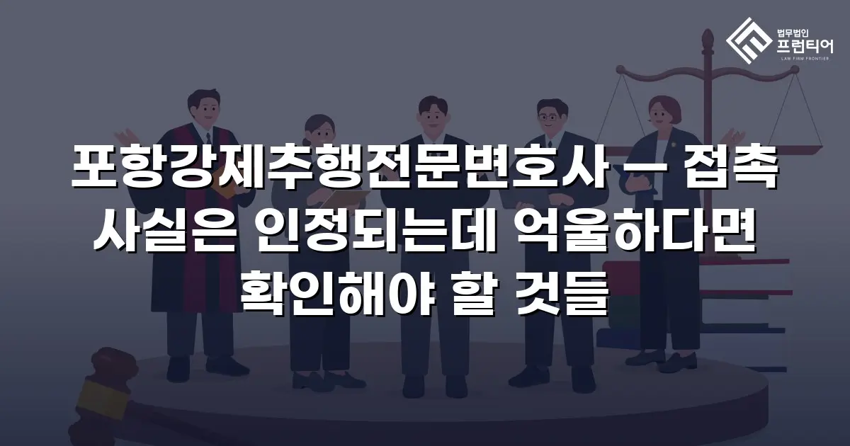 포항강제추행전문변호사 — 접촉 사실은 인정되는데 억울하다면 확인해야 할 것들