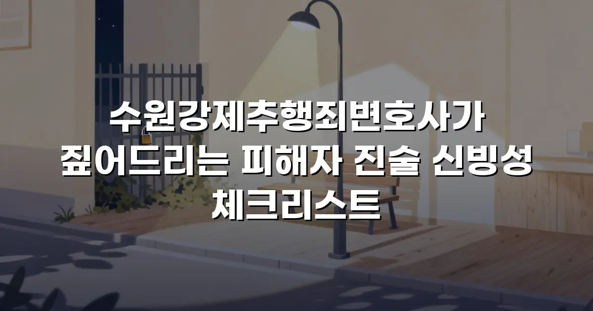 수원강제추행죄변호사가 짚어드리는 피해자 진술 신빙성 체크리스트