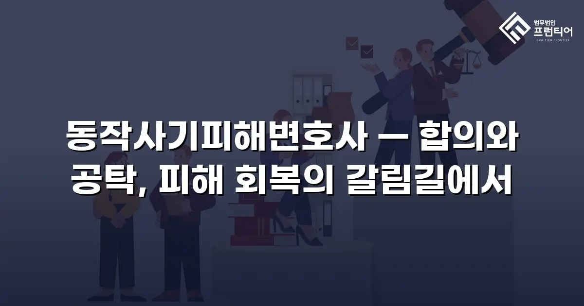 동작사기피해변호사 — 합의와 공탁, 피해 회복의 갈림길에서