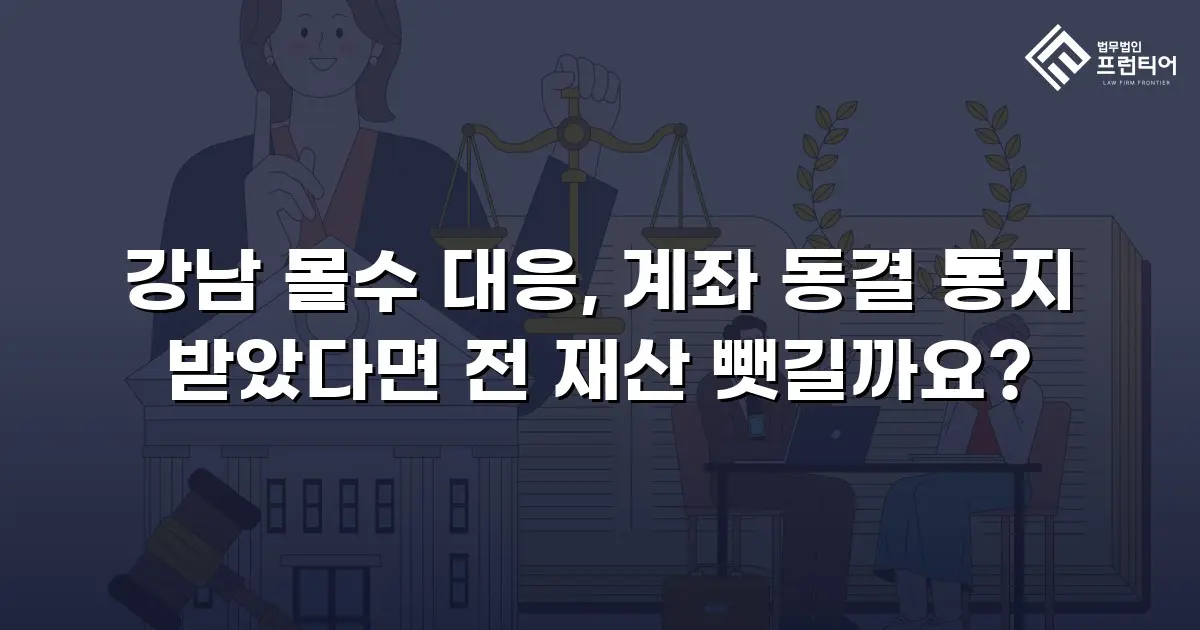 강남 몰수 대응, 계좌 동결 통지 받았다면 전 재산 뺏길까요?