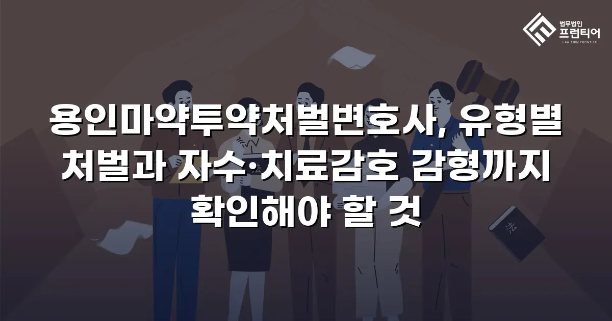 용인마약투약처벌변호사, 유형별 처벌과 자수·치료감호 감형까지 확인해야 할 것