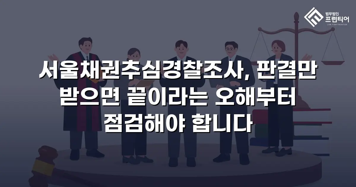 서울채권추심경찰조사, 판결만 받으면 끝이라는 오해부터 점검해야 합니다